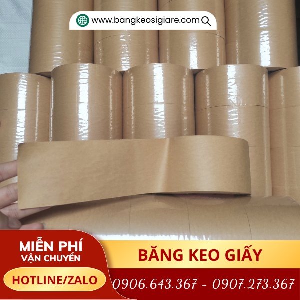 Băng keo giấy nâu nhám Băng keo giấy nâu nhám
