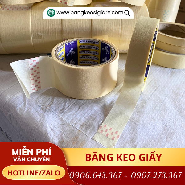 Băng keo giấy vàng Băng keo giấy vàng