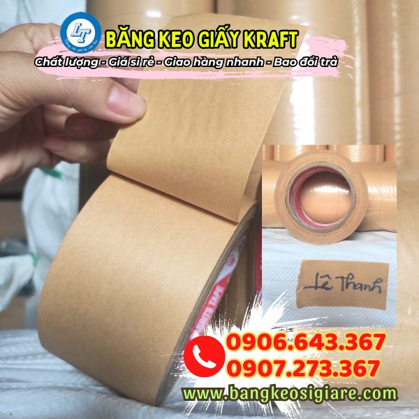 băng keo giấy kraft chất lượng bán giá sỉ tại kho băng keo giấy kraft nhám