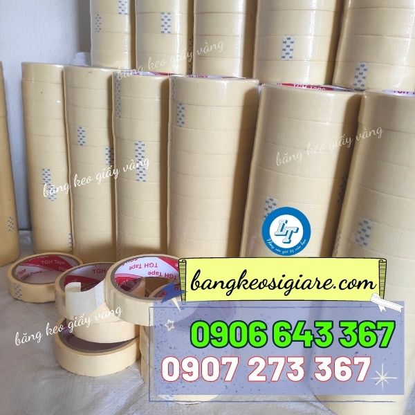 băng keo giấy vàng phân phối mạnh miền Nam băng keo giấy vàng phân phối mạnh miền Nam