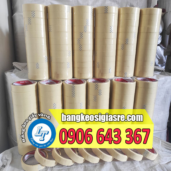 chuyên cung cấp băng keo giấy vàng đủ kích thước giá rẻ băng keo giấy vàng hcm