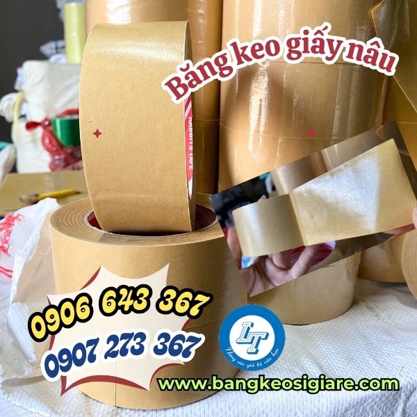 chuyên bán băng keo giấy xi măng màu nâu giá sỉ rẻ nhất băng keo giấy nâu trơn