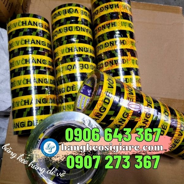 báo giá băng keo hàng dễ vỡ 6 cuộn/cây băng keo hàng dễ vỡ