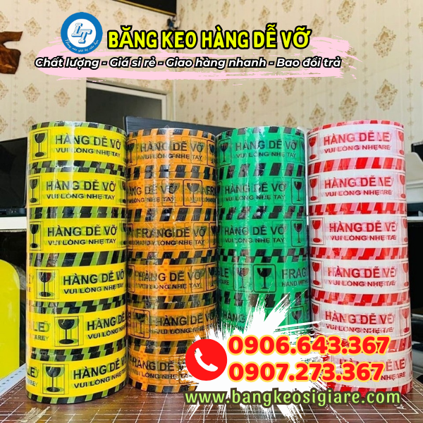Mua sỉ băng keo hàng dễ vỡ xin nhẹ tay rẻ nhất băng keo hàng dễ vỡ nhiều màu