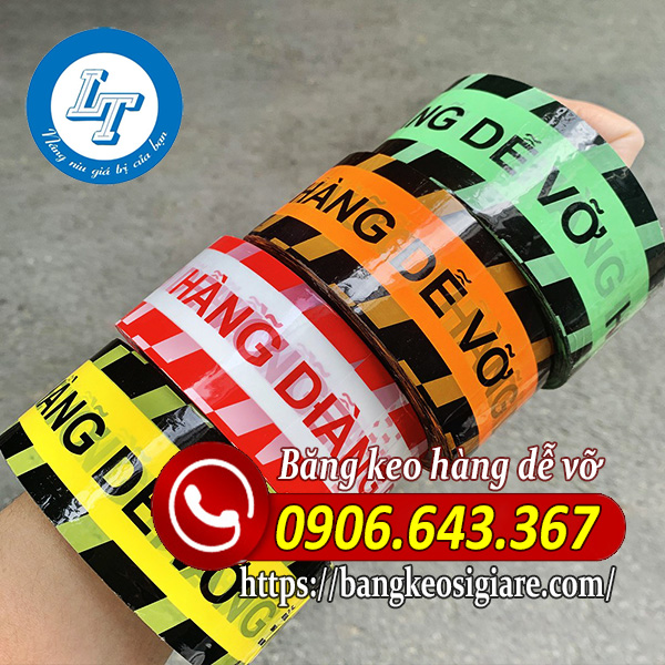 Xưởng băng keo hàng dễ vỡ giá rẻ Băng keo hàng dễ vỡ nhiều màu sắc