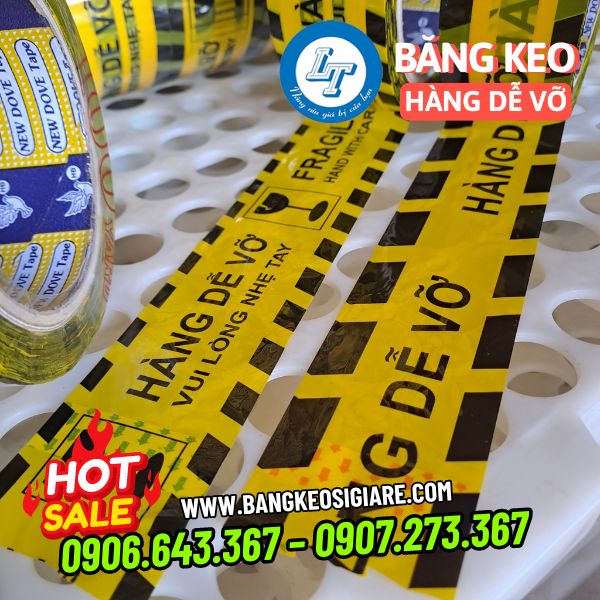 băng keo hàng dễ vỡ nền vàng chữ đen băng keo hàng dễ vỡ nền vàng chữ đen