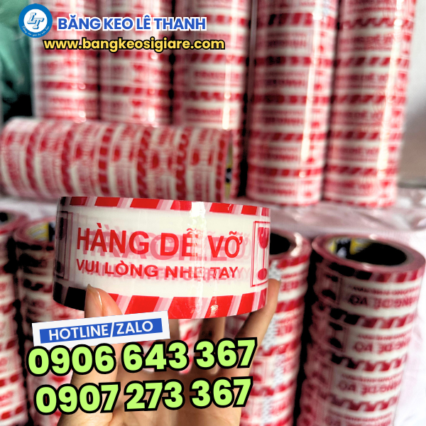 Băng keo hàng dễ vỡ kích thước 4f8 Băng keo hàng dễ vỡ kích thước 4f8
