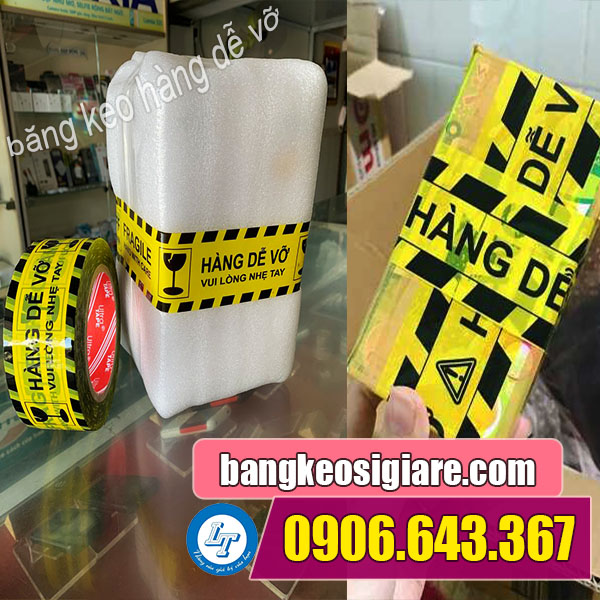 NƠI MUA SỈ LẺ BĂNG DÍNH CẢNH BÁO HÀNG DỄ VỠ công dụng của băng keo hàng dễ vỡ
