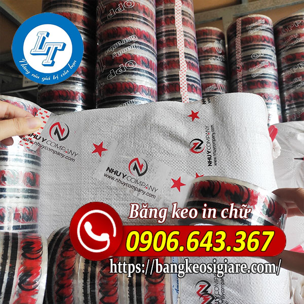 NHẬN IN CHỮ, IN LOGO LÊN BĂNG KEO THEO YÊU CẦU TẠI TPHCM băng keo in chữ trắng nền trong