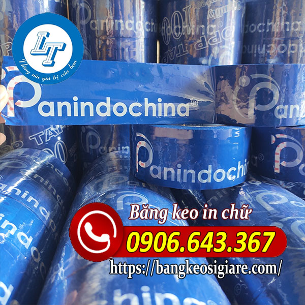 NHẬN IN CHỮ, IN LOGO LÊN BĂNG KEO THEO YÊU CẦU TẠI TPHCM băng keo in chữ trắng nền xanh