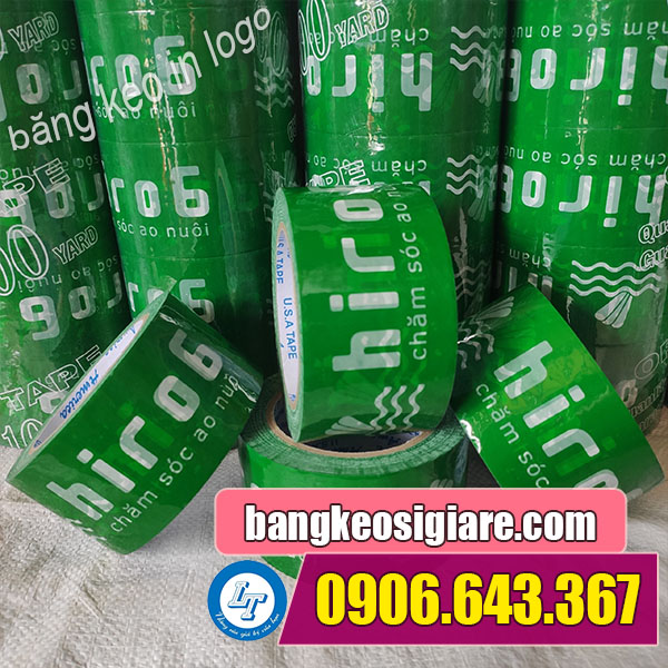 ĐỊA CHỈ IN BĂNG KEO THEO YÊU CẦU NHANH NHẤT băng keo in logo nền xanh chữ trắng