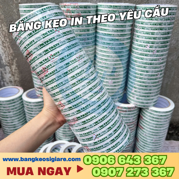 Băng keo in logo dán thùng carton giá sỉ Băng keo in logo dán thùng carton giá sỉ
