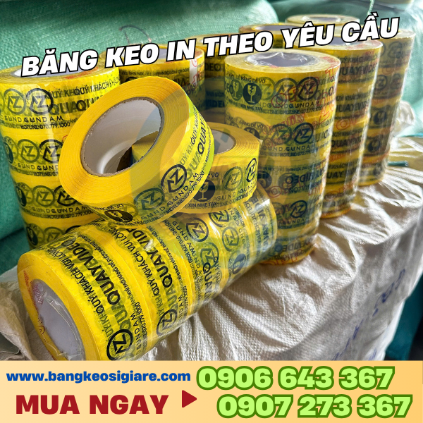 Băng keo in logo dán thùng carton giá sỉ Băng keo in logo dán thùng carton giá sỉ