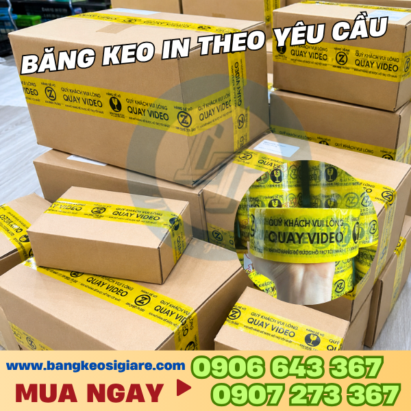 Băng keo in logo dán thùng carton giá sỉ Băng keo in logo dán thùng carton giá sỉ