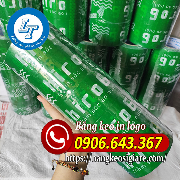 Cơ sỏ băng keo in logo theo yêu cầu với giá rẻ Băng keo in chữ nền màu 6cm