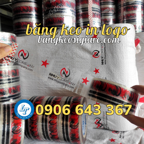 dịch vụ thiết kế, in logo, in chữ lên băng keo băng keo in logo trên nền trong suốt