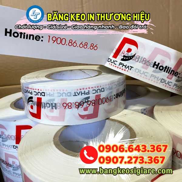 Xưởng in giá sỉ băng keo logo thương hiệu uy tín băng keo in thương hiệu nền màu 3f6