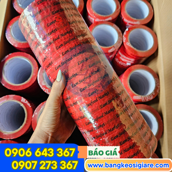 Băng keo in theo yêu cầu 1 cây 24 cuộn size 1f2 Băng keo in theo yêu cầu 1 cây 24 cuộn size 1f2