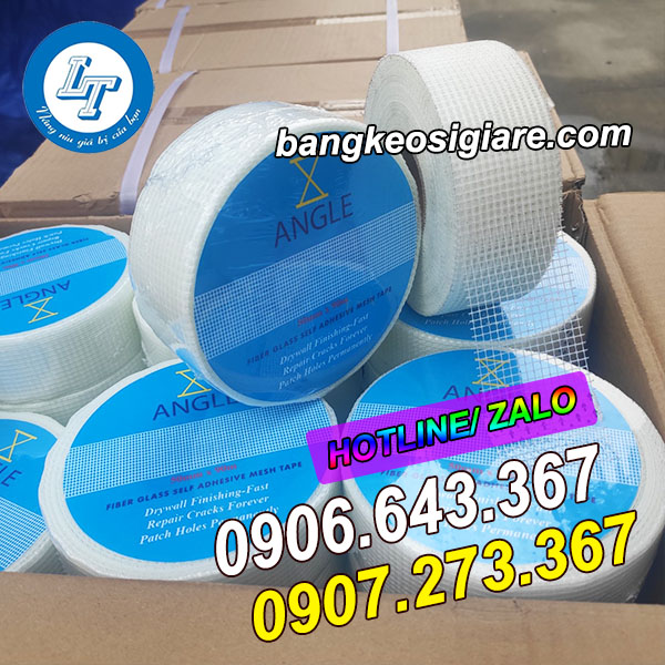 BĂNG DÍNH LƯỚI THẠCH CAO 5CM x 90M GIÁ SIÊU RẺ băng keo lưới giá sỉ