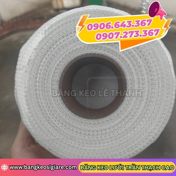 Băng keo lưới trần thạch cao quấn quanh lõi giấy tròn Băng keo lưới trần thạch cao quấn quanh lõi giấy tròn