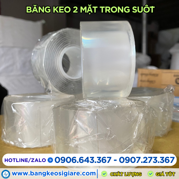 băng keo trong suốt dính 2 mặt giá sỉ băng keo trong suốt dính 2 mặt giá sỉ
