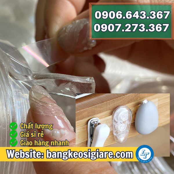 NGUỒN LẤY SỈ BĂNG KEO SIÊU DÍNH 2 MẶT TRONG SUỐT băng keo ma thuật dán tường chắc chắn