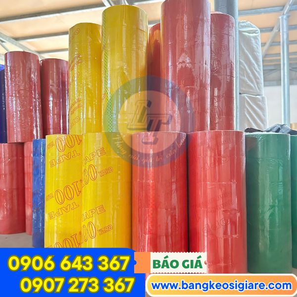 Băng dính màu đa dạng màu sắc giúp phân loại hàng hóa Băng dính màu đa dạng màu sắc giúp phân loại hàng hóa
