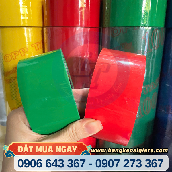 Băng keo màu đóng hàng giá sỉ, cắt khổ linh hoạt Băng keo màu đóng hàng giá sỉ, cắt khổ linh hoạt