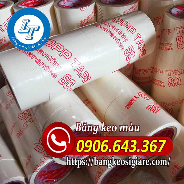 Băng keo màu trắng Băng keo dán thúng màu trắng
