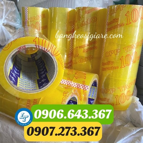 băng keo vàng chanh 100 yard giá rẻ Bình Chánh băng keo vàng chanh 100 yard