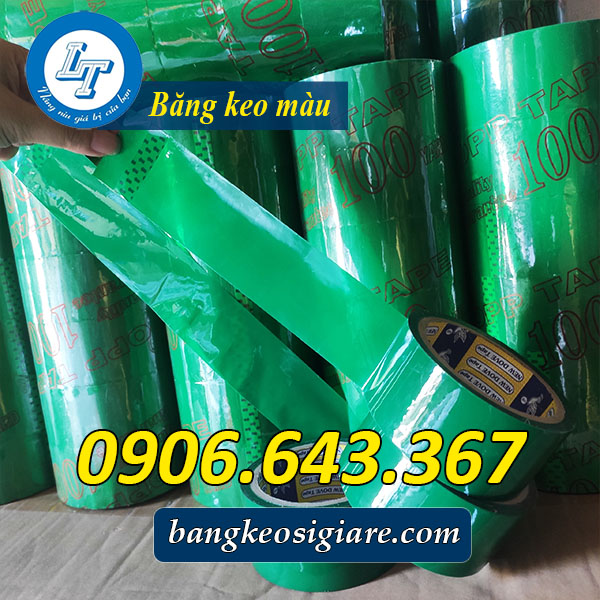 Thị trường băng keo màu có giá sỉ tại TPHCM Băng keo màu xanh