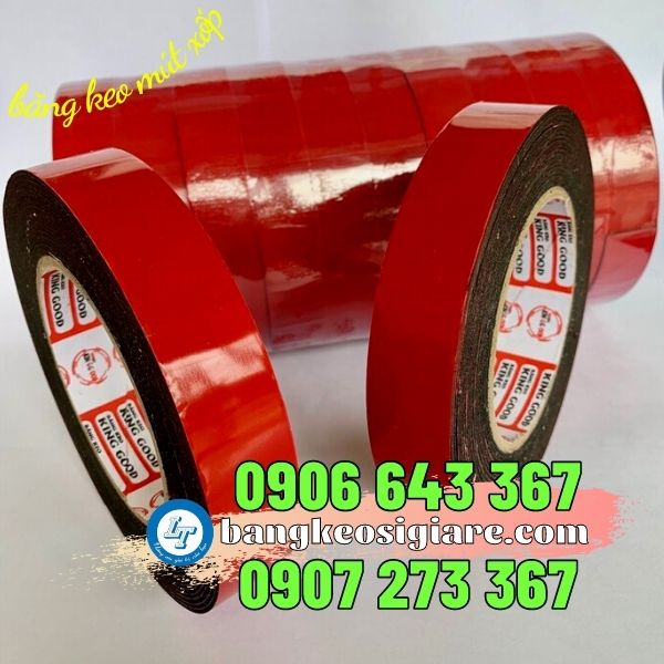 nơi bán rẻ băng keo mút xốp 2 mặt siêu dính băng keo mút xốp đỏ