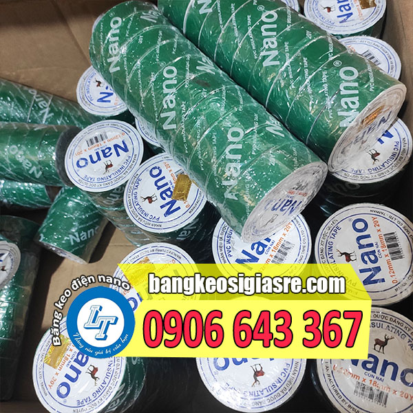 Giá sỉ băng dính điện PVC nano 20 yard băng keo nano màu xanh
