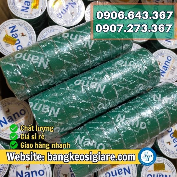 CUNG CẤP SỈ BĂNG KEO ĐIỆN NANO 4F8, 5F ĐẶT THEO YÊU CẦU băng keo nano xanh lá