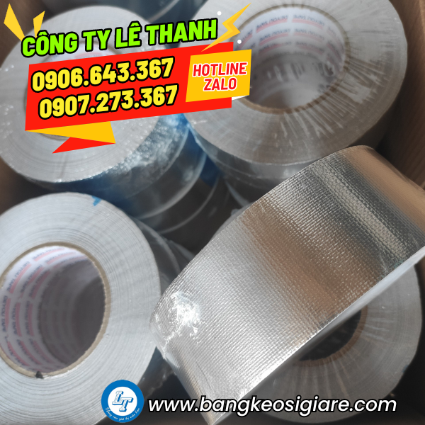 BĂNG KEO BẠC NHÔM SỢI GÂN, KHÔNG GÂN CÓ GIÁ SỈ băng keo nhôm sợi gân