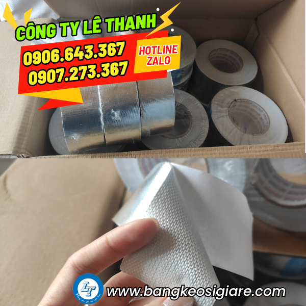 BĂNG KEO BẠC NHÔM SỢI GÂN, KHÔNG GÂN CÓ GIÁ SỈ băng dính nhôm sợi gân