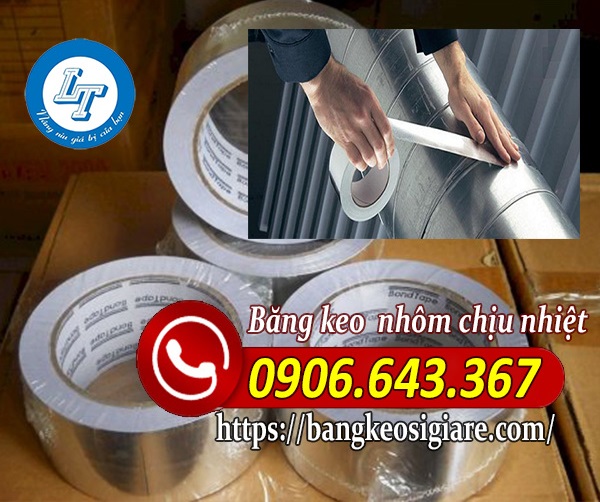 Nơi bán sỉ băng keo nhôm chịu nhiệt miền nam băng keo nhôm chịu nhiệt dùng dán đường ống