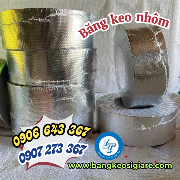 giá sỉ 1 thùng băng keo nhôm lá mỏng băng keo nhôm chịu nhiệt sợi thủy tinh