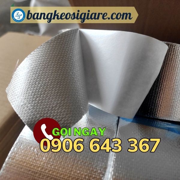 giá băng dính sợi bạc thuỷ tinh dùng trong điện lạnh băng keo nhôm sợi thủy tinh