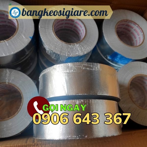 giá băng dính sợi bạc thuỷ tinh dùng trong điện lạnh băng keo nhôm sợi thủy tinh