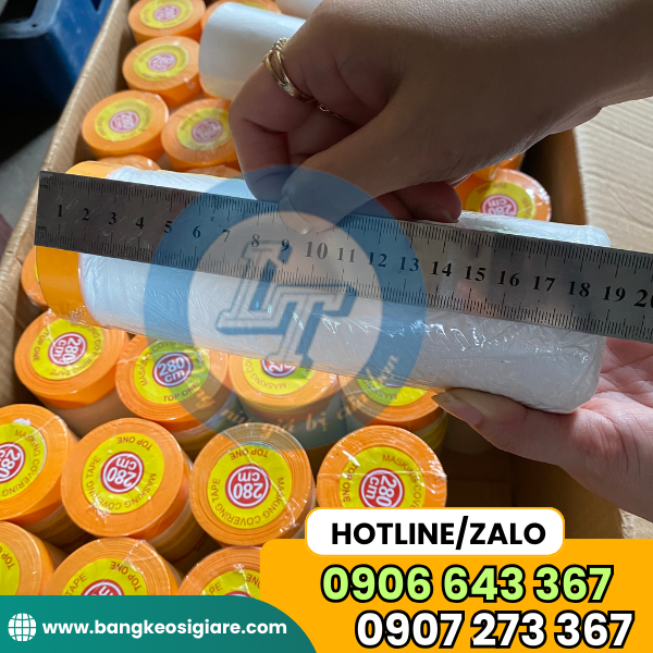 PHÂN PHỐI SỈ BĂNG KEO NILON CHE SƠN, CHE BỤI CÓ KEO DÍNH 1 ĐẦU băng keo nilon chắn bụi 280cm