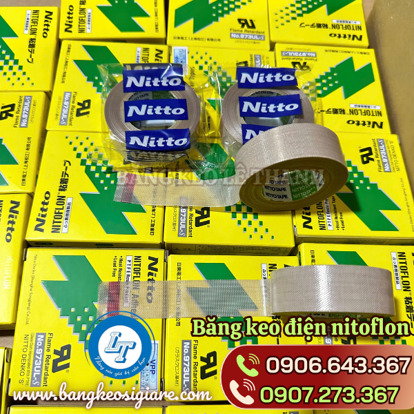 Băng keo điện nitoflon có lớp keo cách điện tốt Băng keo điện nitoflon có lớp keo cách điện tốt