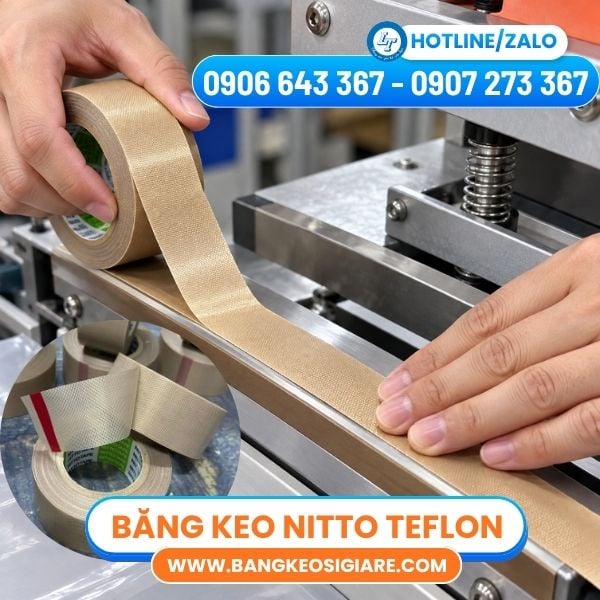 Băng keo Nitto Teflon dán máy ép nhiệt Băng keo Nitto Teflon dán máy ép nhiệt