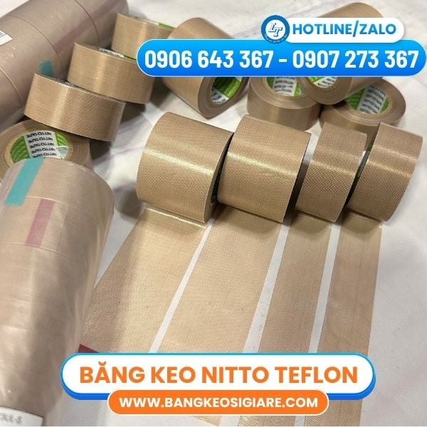 Băng keo Nitto Teflon chịu nhiệt giá sỉ dán máy ép nhiệt Băng keo Nitto Teflon chịu nhiệt giá sỉ dán máy ép nhiệt