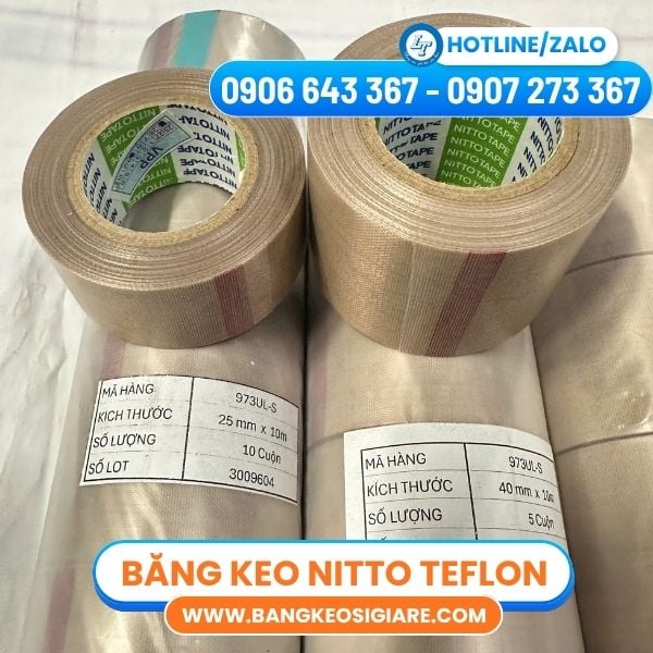 Băng keo Nitto Teflon 25mm và 40mm Băng keo Nitto Teflon 25mm và 40mm