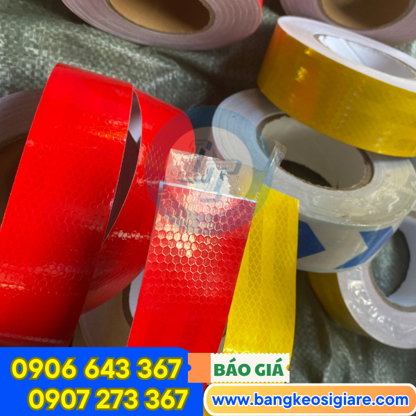 Băng keo phản quang trơn nhiều màu Băng keo phản quang trơn nhiều màu