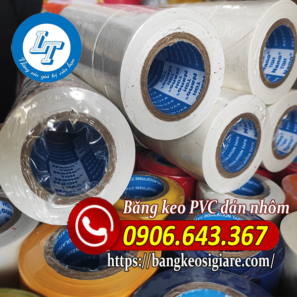 Băng keo pvc dán nhôn bán theo ký Băng keo pvc dán nhôm màu trắng