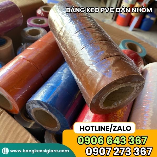 BĂNG KEO PVC CHỊU NƯỚC BÁN SỈ THEO KG băng keo pvc dán nhôm nhiều màu