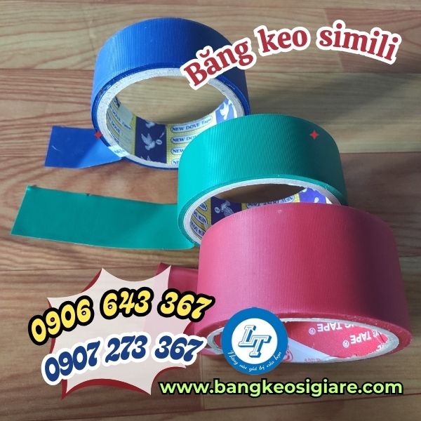 Địa chỉ bán sỉ rẻ băng keo simili đủ màu băng keo simili dán chắc chắn