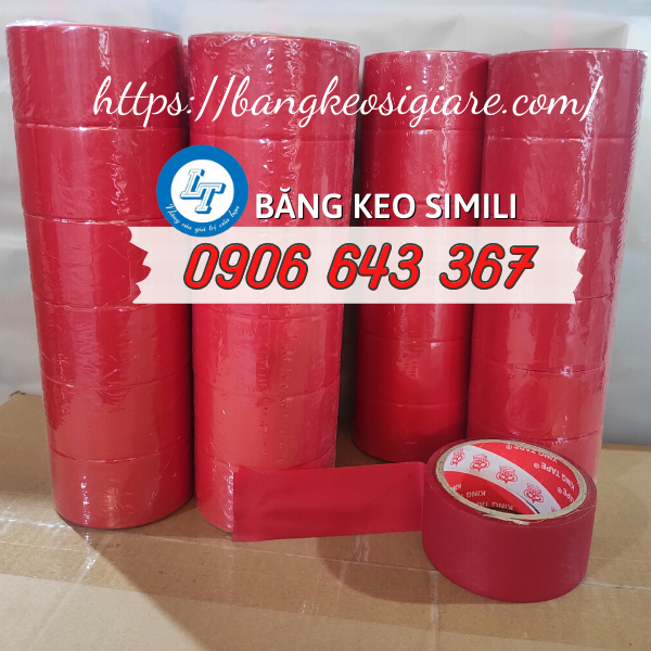 xưởng băng keo simili giá rẻ cho doanh nghiệp băng keo simili màu đỏ
